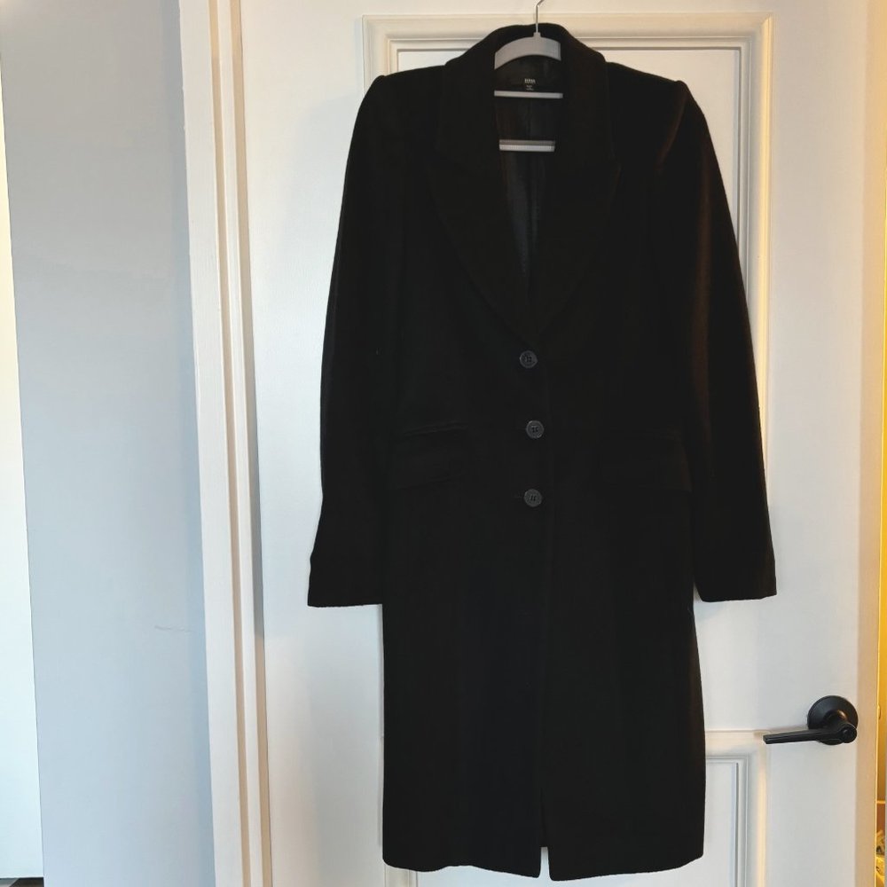 HUGO BOSS WOOL ALPACA Slim Fit Coat (size 0)